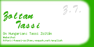 zoltan tassi business card